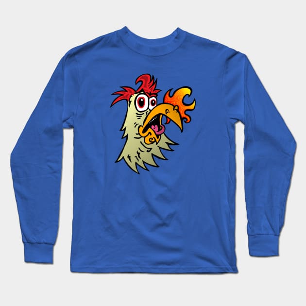 Gilbert the Fire Breathing Chicken of Doom (2022 Version) Long Sleeve T-Shirt by mm92